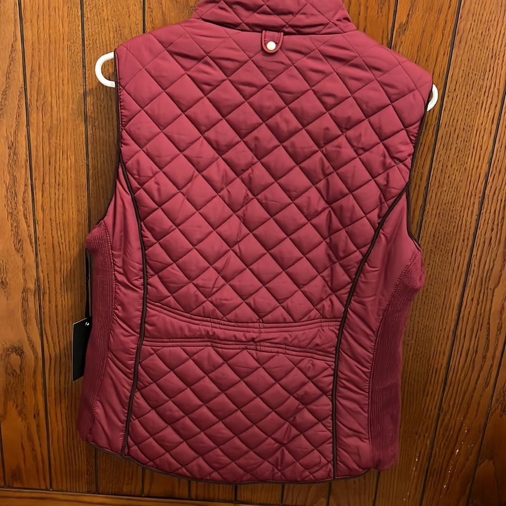 Womens burgundy trimmed in black size large nwt - Picture 9 of 14